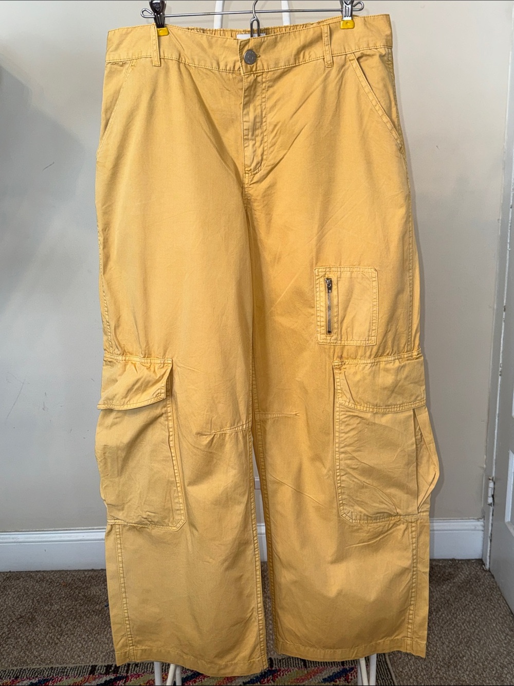 BDG Mustard Yellow Cargo Pants with Utility Pockets